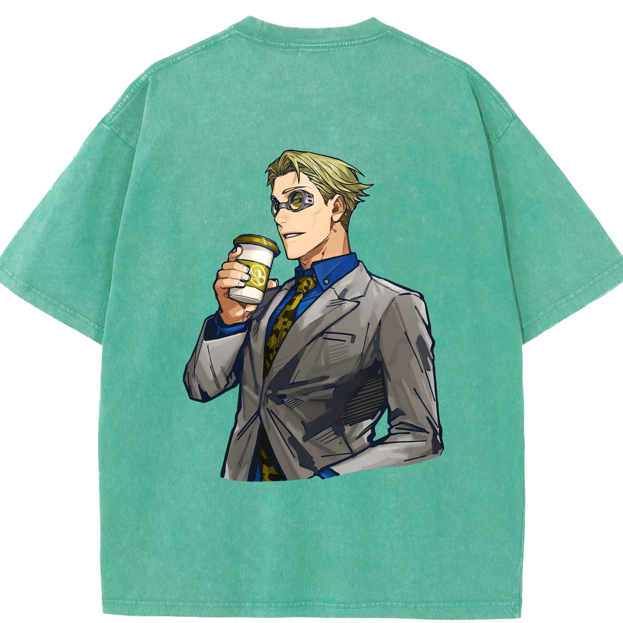 （画像用） 呪術廻戦 Jujutsu Kaisen 綿100% ヴィンテージ風 半袖Tシャツ（背面プリント）